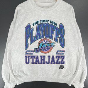 1997 Playoffs Utah Jazz Basketball Team T Vtg C retro vintage sweatshirt shirt